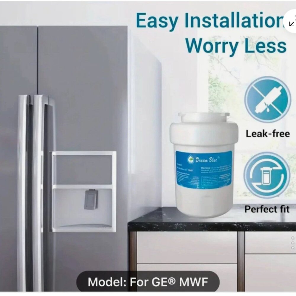 DR-MWF Dream Blue Refrigerator Water Filter fits for GE-MWF Set of 2 pcs - Picture 7 of 11